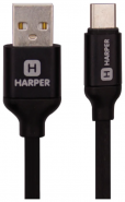 Кабель USB 2.0 HARPER Type-C SCH-730 1м черный