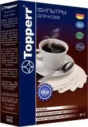 фильтр для кофеварки бумажный TOPPERR №4 100 шт отбеленный