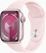 Смарт-часы Apple Watch Series 9 A2978 41мм OLED корп.розовый Sport Band рем.св.розовый р.бр.:130-180