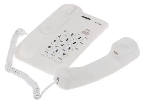 Телефон проводной BBK BKT-74 white - белый