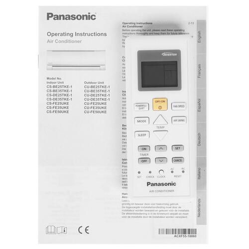 Сплит-система PANASONIC CS/CU-BE25TKE-1