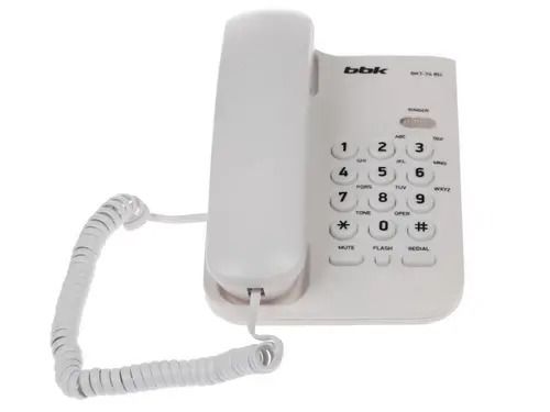 Телефон проводной BBK BKT-74 white - белый