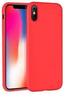 Чехол для iPhone X/Xs BORASCO Mate силиконовый красный
