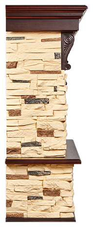 Портал Torre 25S камень сланец натуральный, шпон темный дуб