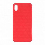 Чехол для iPhone XS Max Silicone Case Clear красный
