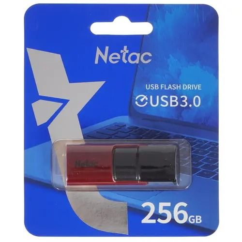 USB Flash 256Gb Netac U182 USB3.0 черный/красный