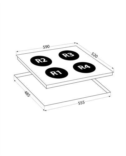 Индукционная варочная панель LEX EVI 640-2 BL
