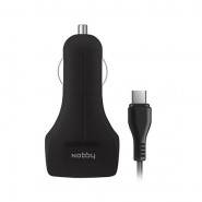 АЗУ NOBBY 2USB 3.4A + кабель 1.2м micro USB черный