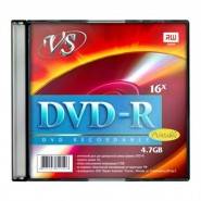 Диск DVD+R VS 4,7Gb 16x Slim 1шт