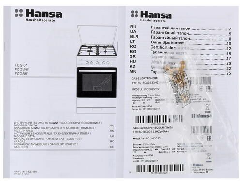 Газовая плита HANSA FCGI63022