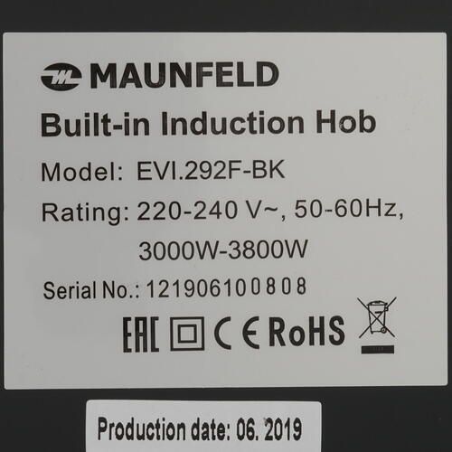 Индукционная варочная панель MAUNFELD EVI.292F-BK