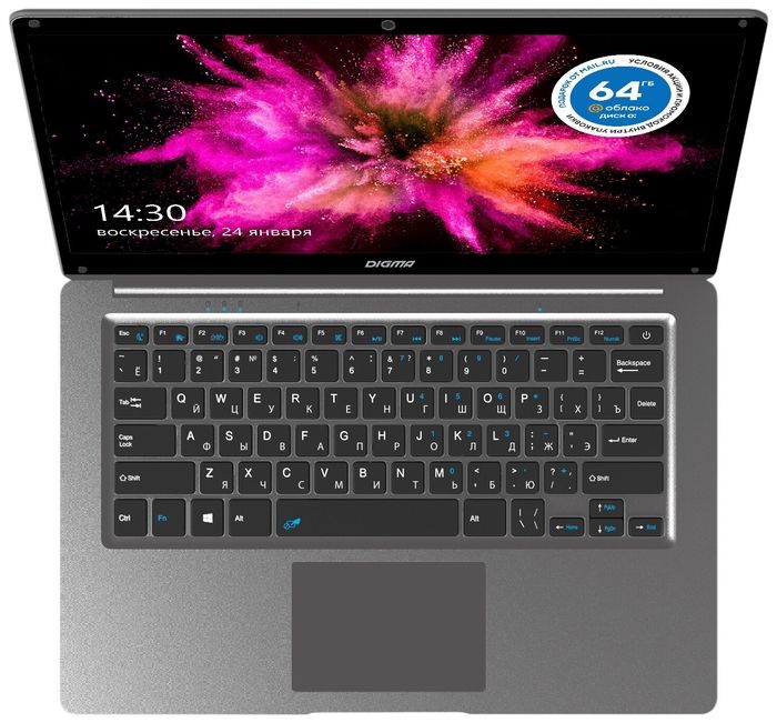 Ноутбук 13,9" DIGMA EVE 14 C420 Celeron N4020/4Gb/SSD128Gb/Win10