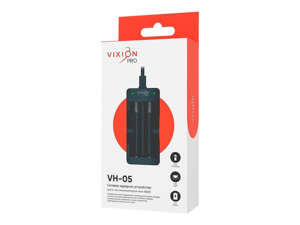 Зарядное устройство Vixion VH-05 PRO 18650 черный