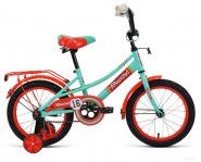 Велосипед FORWARD Azure 16 (16" 1ск.) 2020-21 зеленый/красный