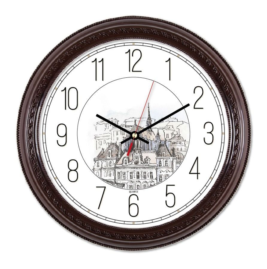 Часы настенные BURO WallC-R63P коричневый