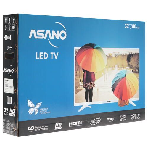 Телевизор LED 32" ASANO 32LH8011T white - белый