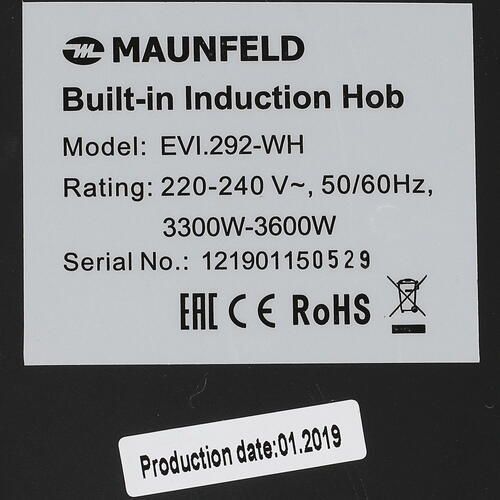 Индукционная панель MAUNFELD EVI.292-WH