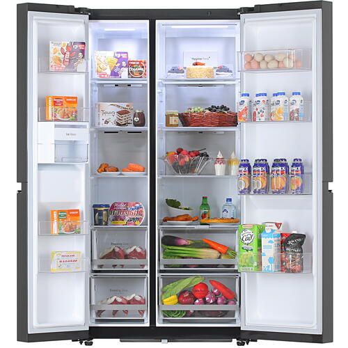 Lg gc b257jeyv. Холодильник (Side-by-Side) LG GC-b257sbzv. Холодильник Side by Side LG GC-b257sbzv черный. LG 257 jeyv.