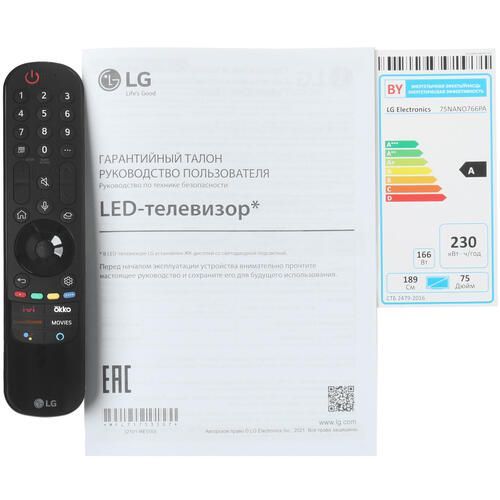 Телевизор LED 75" LG 75NANO766PA