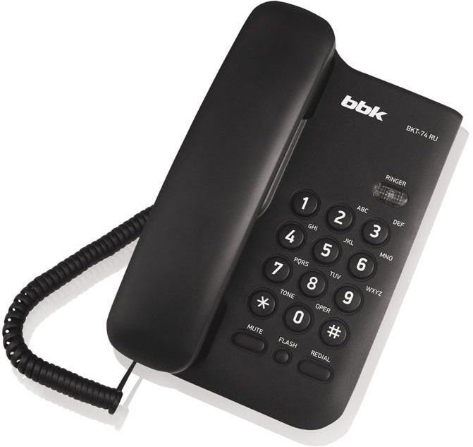 Телефон проводной BBK BKT-74 черный