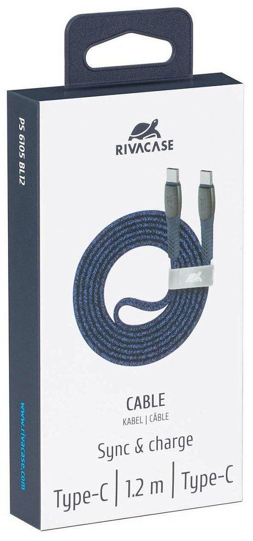 Кабель USB-C RIVA PS6105 Type-C синий
