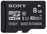 карта памяти micro SDHC SONY 8Гб класс 10