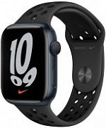 Смарт-часы Apple Watch Nike Series 7 GPS, 45mm Starlight Aluminium Case with Pure Platinum/Black Nike Sport