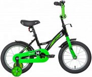 Велосипед NOVATRACK 14", STRIKE, чёрный-зелёный