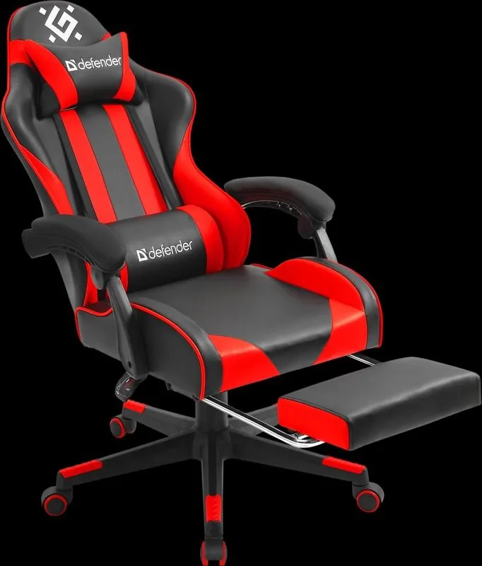 Игровое кресло DEFENDER Rock черный/красный