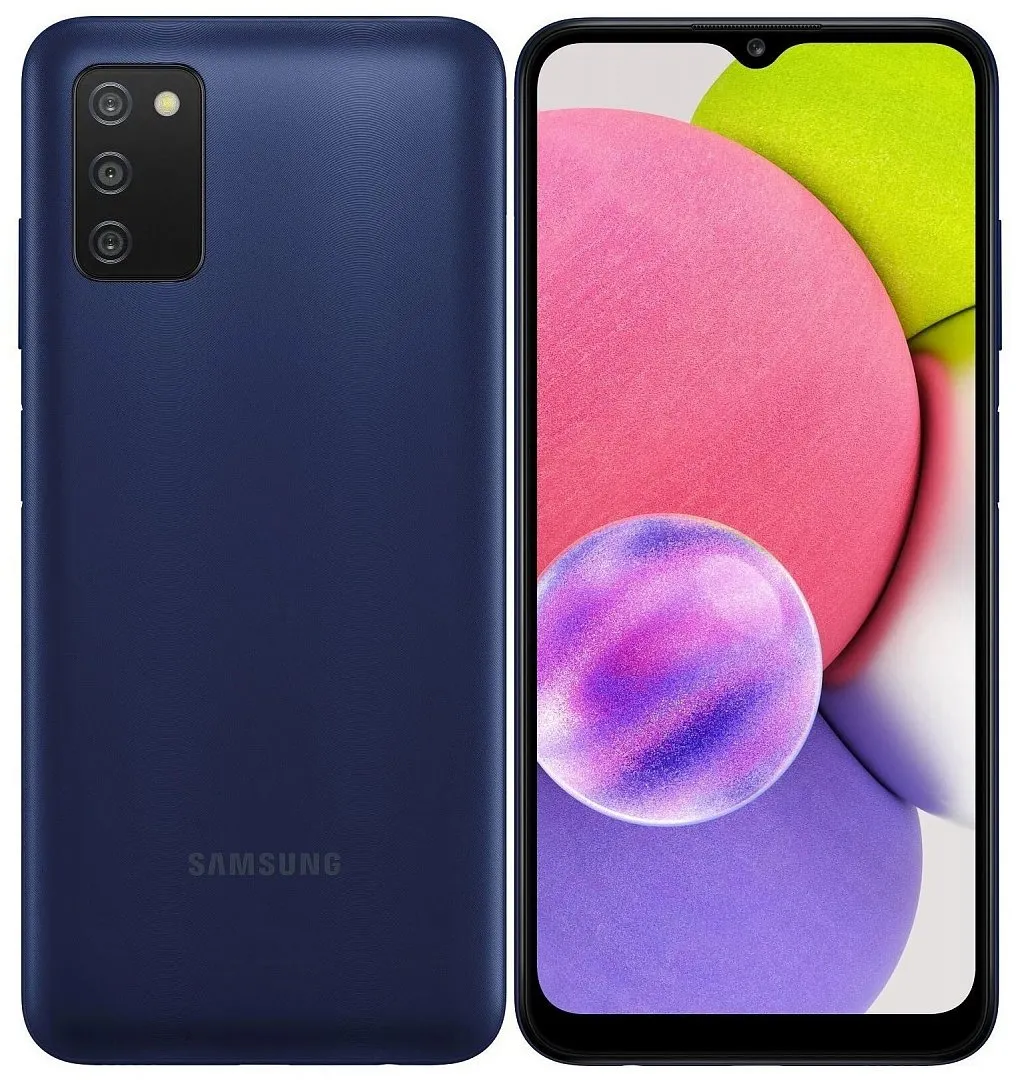 Смартфон SAMSUNG SM-A037F/DS Galaxy A03s 64GB blue - синий купить в  интернет магазине, цена 11 990 руб в ЭЛЕКС