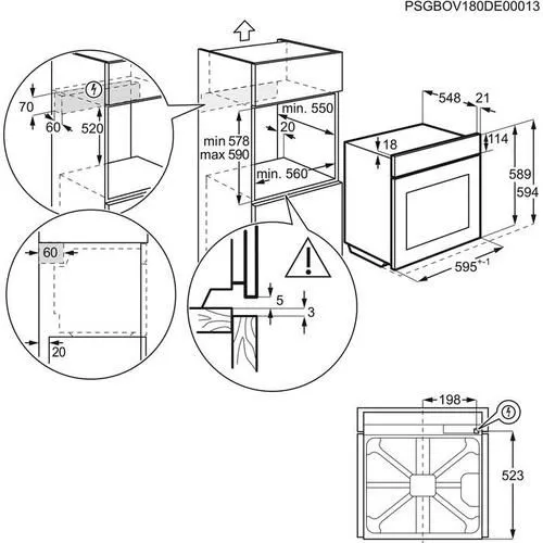 Духовой шкаф electrolux oef3h70tk