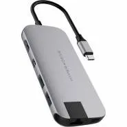 Концентратор USB HYPERDRIVE SLIM 8-in-1 USB-C Hub темносерый