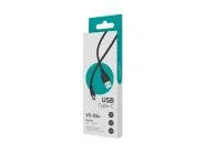 Кабель USB 2.0 Vixion VX-02c PRO Type-C 1m 2.4A черный