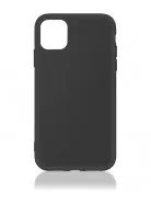 Чехол для iPhone 11 Pro Max DF силиконовый с микрофиброй черный