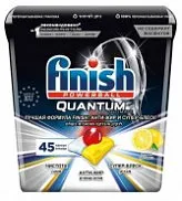 Таблетки для посудомоечной машины FINISH Quantum Ultimate 45 капсул лимон