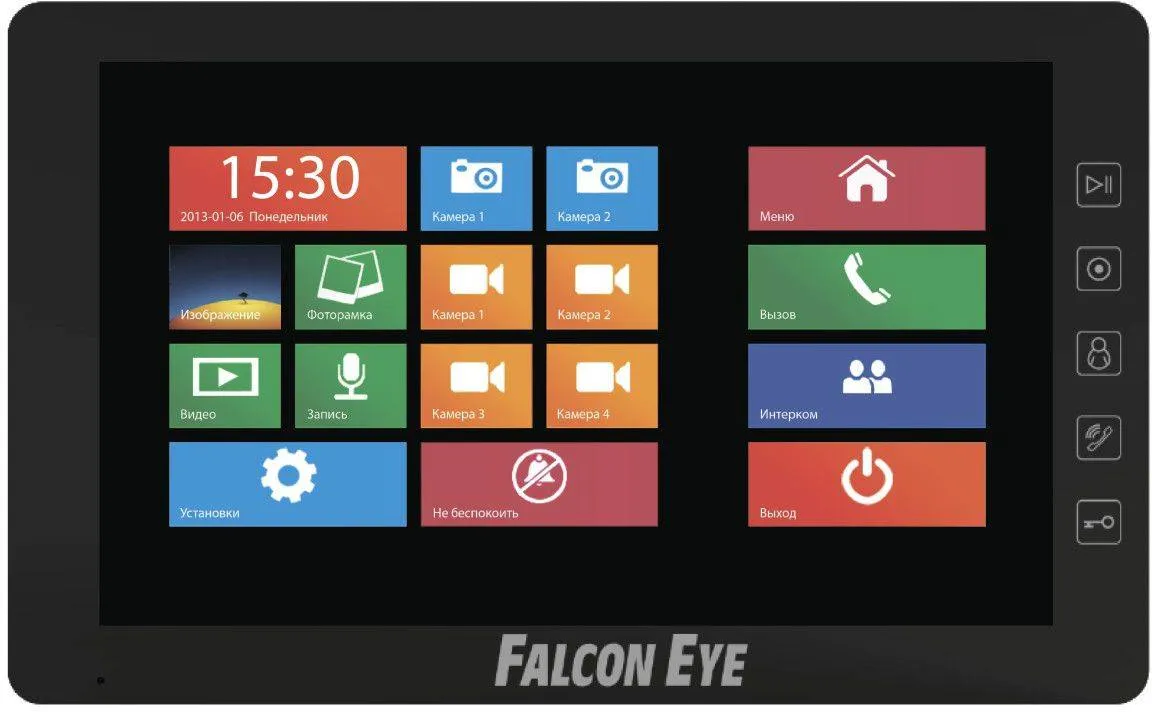 Видеодомофон FALCON Eye FE-101 WT Black купить в интернет магазине, цена 15  810 руб в ЭЛЕКС