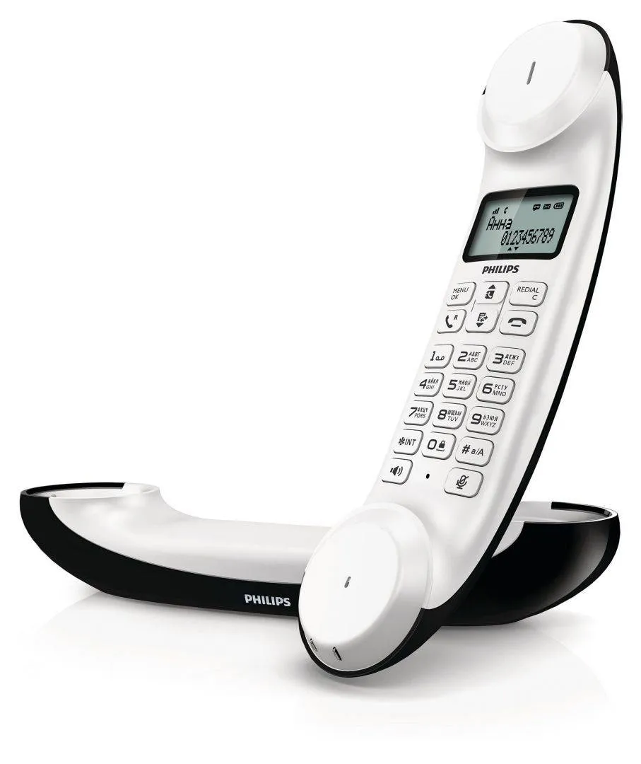 Телефон DECT PHILIPS M5501BW черный/белый купить в интернет магазине, цена  2 490 руб в ЭЛЕКС