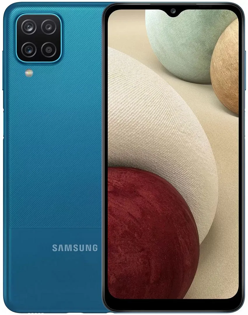 Смартфон SAMSUNG SM-A127F/DSN Galaxy A12 2021 64gb blue - синий купить в  интернет магазине, цена 12 990 руб в ЭЛЕКС