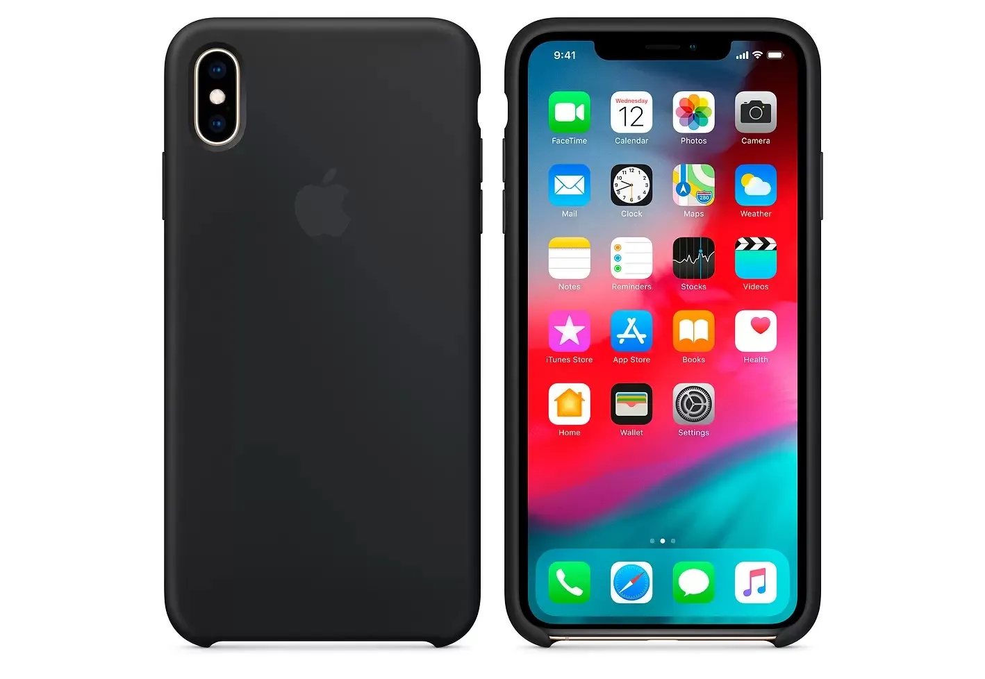 Чехол для iPhone XS Max Apple Silicone Case черный купить в интернет  магазине, цена 3 490 руб в ЭЛЕКС