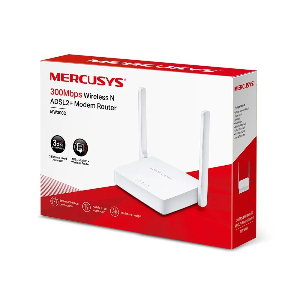 Wi-Fi маршрутизатор MERCUSYS MW300D ADSL купить в интернет магазине, цена 1  290 руб в ЭЛЕКС