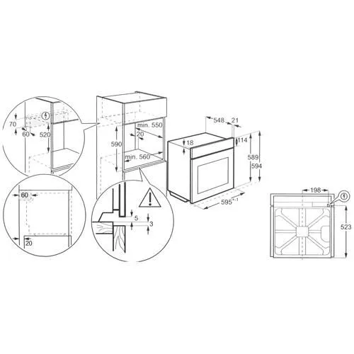 Духовой шкаф electrolux oef3h70tx