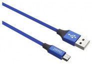 Кабель USB 2.0 PERO DC-02 micro-USB, 2А, 1м синий