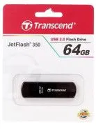 USB Flash 64Gb TRANSCEND Jetflash 350 черный