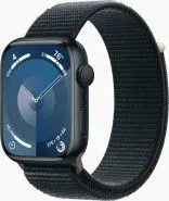 Смарт-часы Apple Watch Series 9 A2980 45мм OLED корп.тем.ночь Sport Band рем.т.ночь р.бр.:140-190мм темная ночь